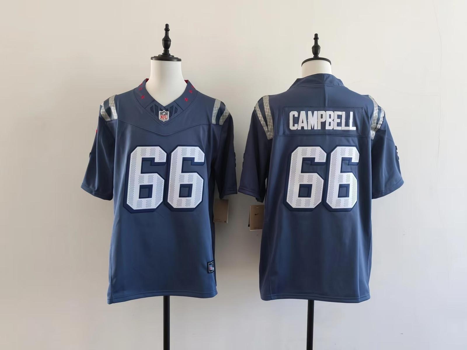 Jerseys — New England Patriots #66 Campbell Game Jersey (Navy)